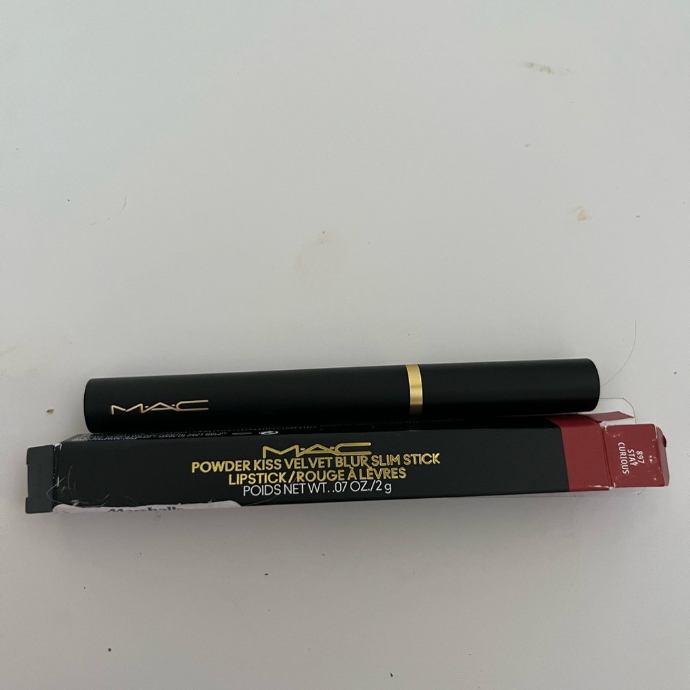 MAC Cosmetics Powder Kiss Velvet Blur Slim Stick Lipstick - STAY CURIOUS - NEW N
